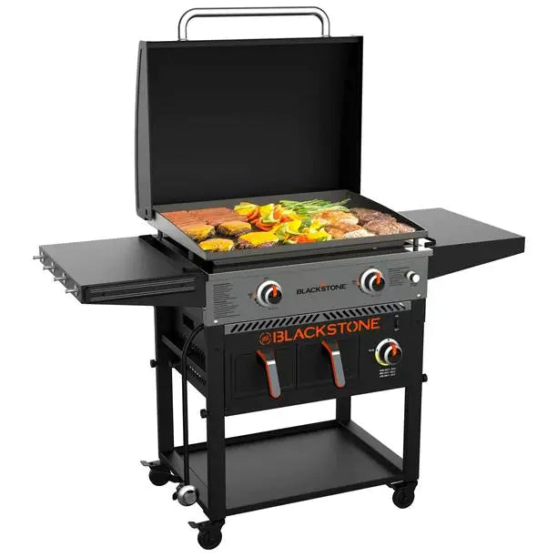 ??Clearance Sale??Blackstone 2-Burner 28" Griddle with Electric Air Fryer and Hood