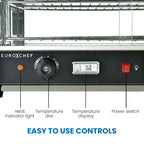 EUROCHEF Electric Food Warmer Display, 1000W, 4-Tier Stainless Steel