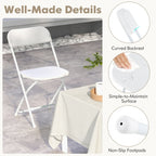 4 Pack Metal Folding Chairs with Plastic Seat and Back