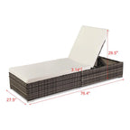 GoDecor Outdoor Wicker Rattan Sunloungers Recliner Sun Bed Lounger Pool Garden
