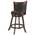 2-Pack 24" Wooden Counter Stools, 360° Swivel Bar Stools with Backs, Counter Height Stool, Upholstered Bar Chairs Dining Chairs