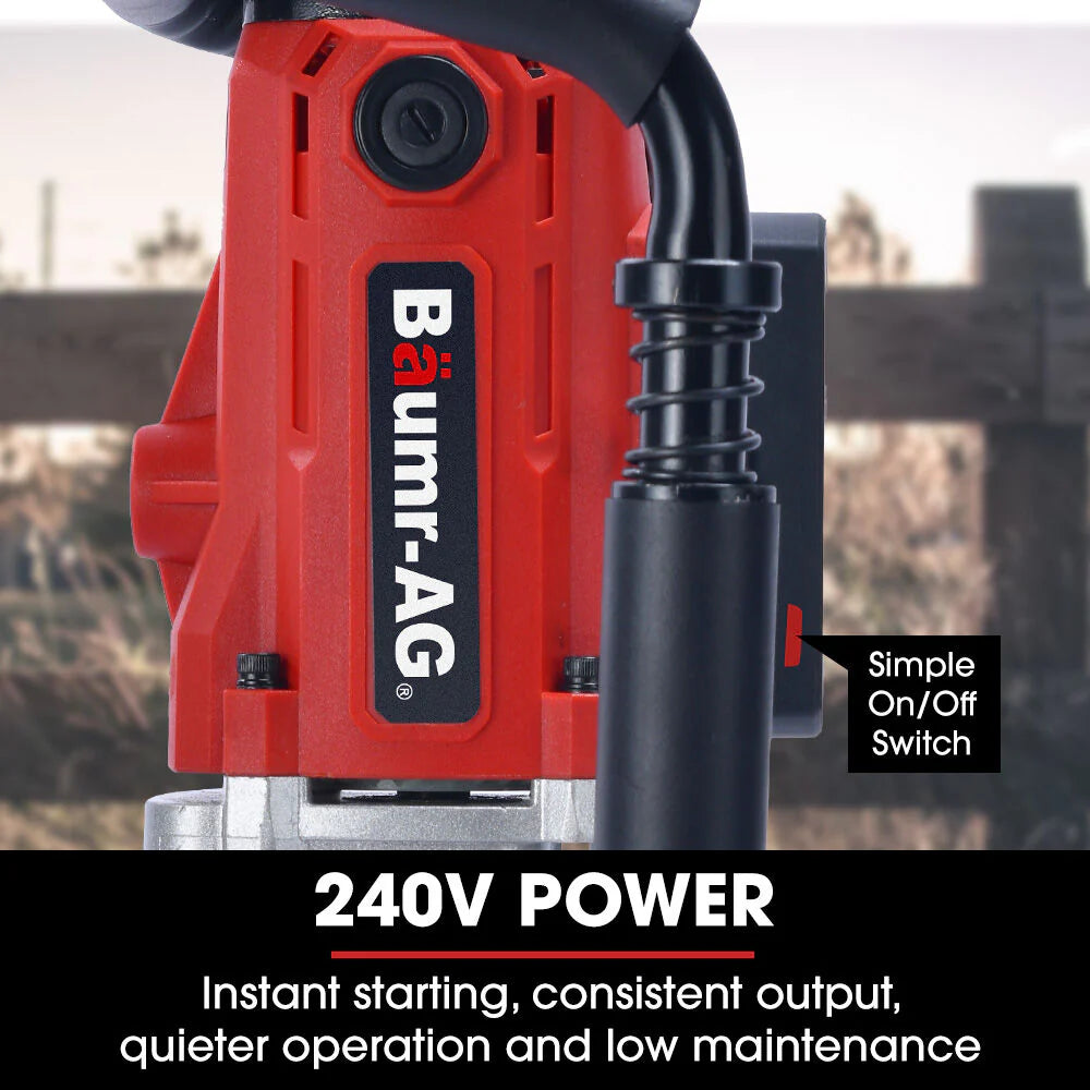 BAUMR-AG HP360e 2200W Electric Post Driver, with 2 Piling Socket Sleeves