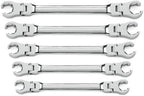 5 Pc. Flex Head Flare Nut Wrench Set, SAE   81910