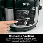 Ninja® Foodi® 10 in 1 6.5 Quart Pro Pressure Cooker Air Fryer Multicooker, Stainless, OS300: Home &amp; Kitchen