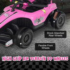 Kids Ride on Formula Racing Car, 12V Battery Powered Electric Racing Truck with Shock Absorbing Wheels
