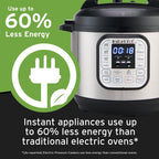 Instant Pot Duo 6 Qt 7-in-1 Electric Pressure Cooker with Easy-Release Switch, Stainless Steel