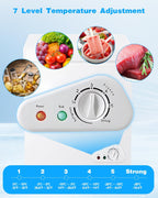 3.5 Cu.Ft Chest Freezer with a Removable Basket 7 Gears Adjustable Temperature Control(-18��F to -46��F), Deep Compact Freezer for Garage, Office, Basement, House, Kitchen, Shop, RVs-White