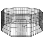 Durable 8-Panel Steel Dog Playpen, Weather-Resistant - i.Pet