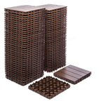 76-Pack Plastic Interlocking Deck Tiles - 68.80 Sq.Ft Outdoor Plastic Flooring Super Durable & Waterproof All-Weather Indoor/Outdoor