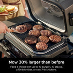 Ninja | Grill & Smoker | Outdoor Woodfire Pro XL | 4 in 1 Grill  BBQ Smoker  Air Fryer & Bake | Portable | Includes Built in Thermometer & 2 Woodfire Pellet Packs | Dark Grey | OG850