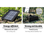 Gardeon Solar Water Feature 3-Tier Fountain with Pump Kit Bird Bath 93CM Ivory