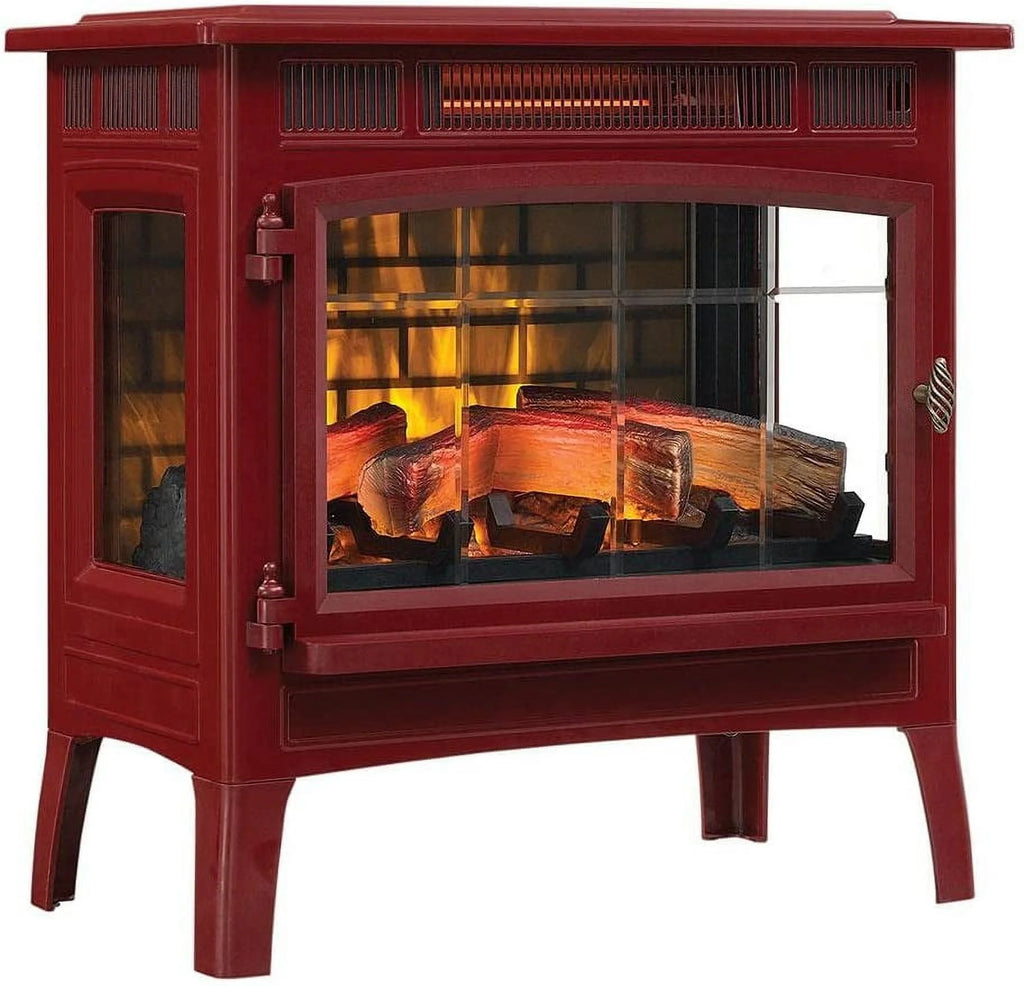 Duraflame 3D 24 W x 23.4 H x 12.9 D 34.1lb Infrared Electric Fireplace Stove - Cream