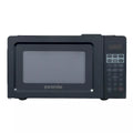 Proctor Silex 700W Countertop Microwave, 0.6 Cu. Ft, Black, Green LED Display, 10 Power Levels