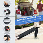 10 x 17.6 FT Outdoor Instant Pop-up Canopy Tent for Market Picnic with Dual Half Awnings & Wheeled Bag