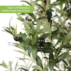Olive Trees Artificial Indoor 7ft – Faux Olive Tree 7 Feet with Natural Looking Trunk, Realistic Leaves and Lifelike Fruits, Fake Olive Tree for Home Office Living Room Decor