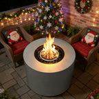 HOTEAGLE 32" Propane Fire Pit Table Round, 50000 BTU Powerful Gas Firepit Table, CSA Certified, Ideal Outdoor Fire Pit for Dining, Party in Patio, Garden, Yard