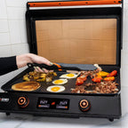 22 Inch Electric Griddle Nonstick with Lid  8001 E-Series Tabletop Large Griddle By Blackstone with Blackstone Griddle Accessories For Indoor and Outdoor Use