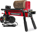 PowerSmart Electric Log Splitter 7-Ton - Efficient Wood Splitter with 3500 Motor Speed, 15 Amp, Horizontal Full Beam Design and Steel Wedge for Firewood & Kindling Cutting