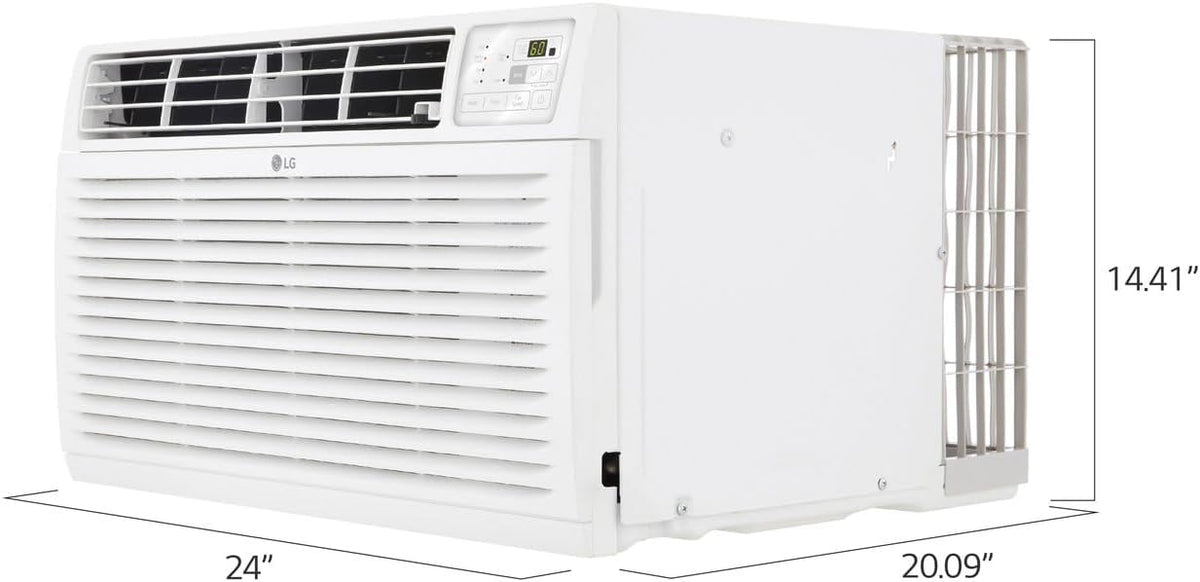 LG 10,000 BTU Through the Wall Air Conditioner, 115V, Cools up to 440 Sq. Ft. for Bedroom, Living Room, Apartment, with Remote, 3 Cool & Fan Speeds, Wall AC Unit, White