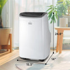 BLACK+DECKER 10,000 BTU Portable Air Conditioner for Rooms up to 450 Sq. Ft. with Remote – White