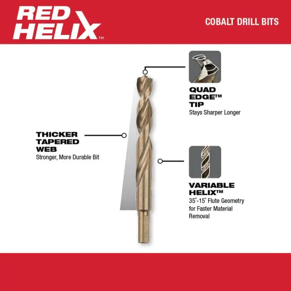 48-89-2338 Cobalt Red Helix Drill Bit Set for Drill Drivers (23-Piece)