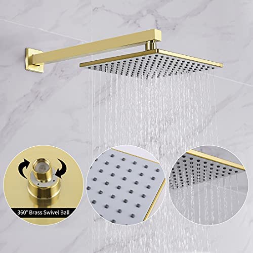 KES Black Shower Faucet Shower Valve Rain Shower