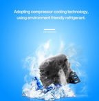 CJC Countertop Ice Maker Portable Ice Machine with Carry Handle Basket and Scoop for Home Kitchen Party 110V