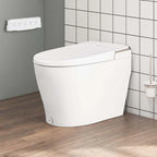 Elongated Smart Toilet with Built-in Bidet, Heated Seat, Auto Open/Close, Foot Sensor, Dryer, Night Light & 1.09 GPF Automatic/Blackout Flush