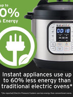 Instant Pot Duo 6 Qt Electric Pressure Cooker 7-In-1 with Easy-Release Steam Switch