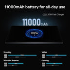 13 Inch Android 16 Tablet, 40GB+128GB+2TB Expand, 1600*2240 90Hz ???? IPS Display, 11000mAh Battery+ 20W Fast Charging, Octa-Core Processor, Wi-Fi & BT5.0, GPS, Large Screen Tablet with Case