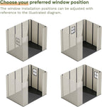 Patiowell 8 x 6 FT Plastic Outdoor Storage Shed with Floor  Resin Shed with Window and Lockable Door for Garden  Backyard  Tool Storage Use  Easy to Install in Beige (Kick-it Shed)