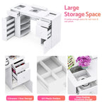 Manicure Table Glass Top w/Dust Collector