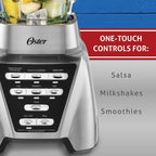 Oster Blender | Pro 1200 with Glass Jar, 24-Ounce Smoothie Cup, Brushed Nickel