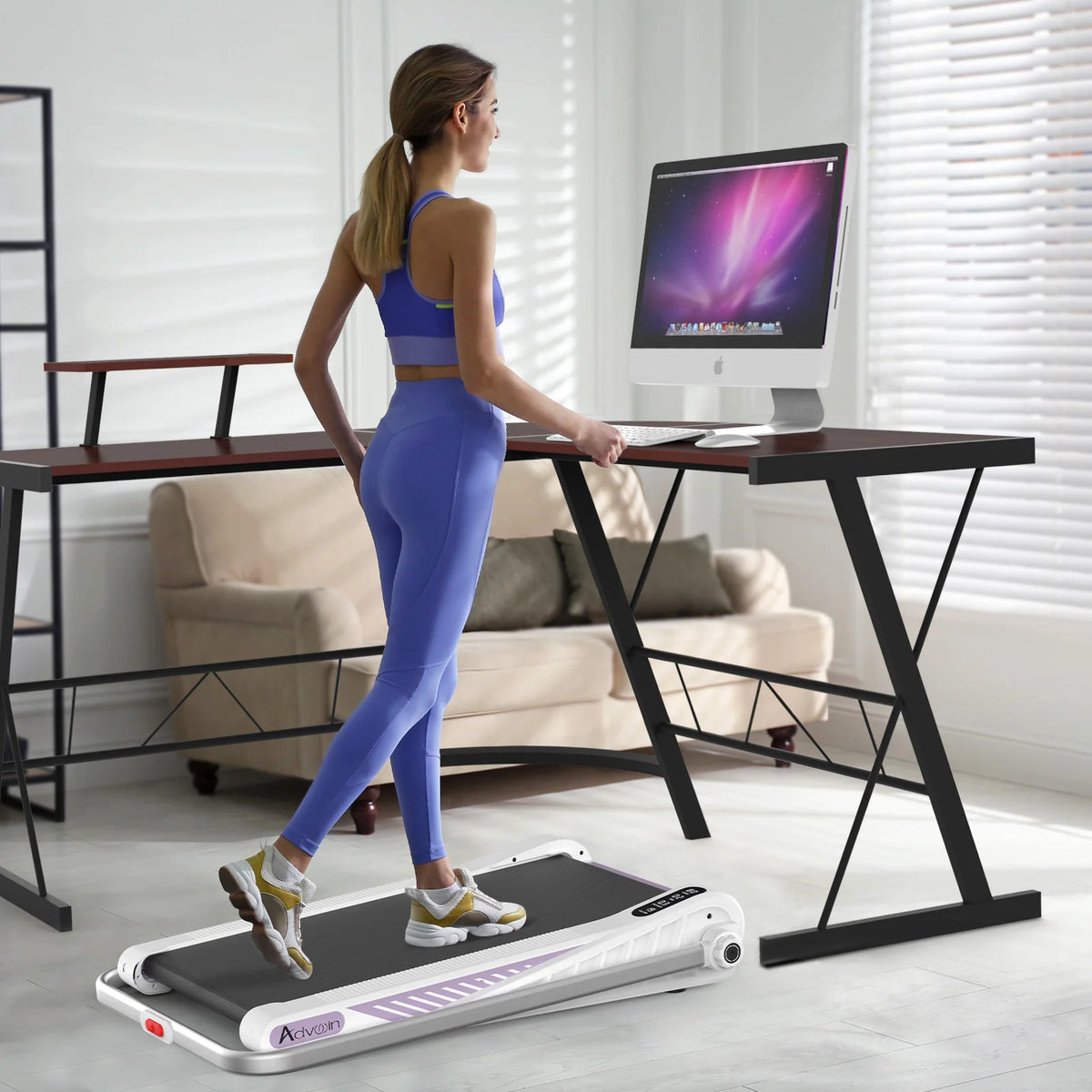 Treadmill Compact Walking Pad White