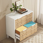 Tribesigns 2-Drawer File Cabinet, Lateral Filing Cabinet for A4/Letter/Legal Size, Office Storage Cabinet, Printer Stand with Storage Drawer for Home Office, White & Walnut