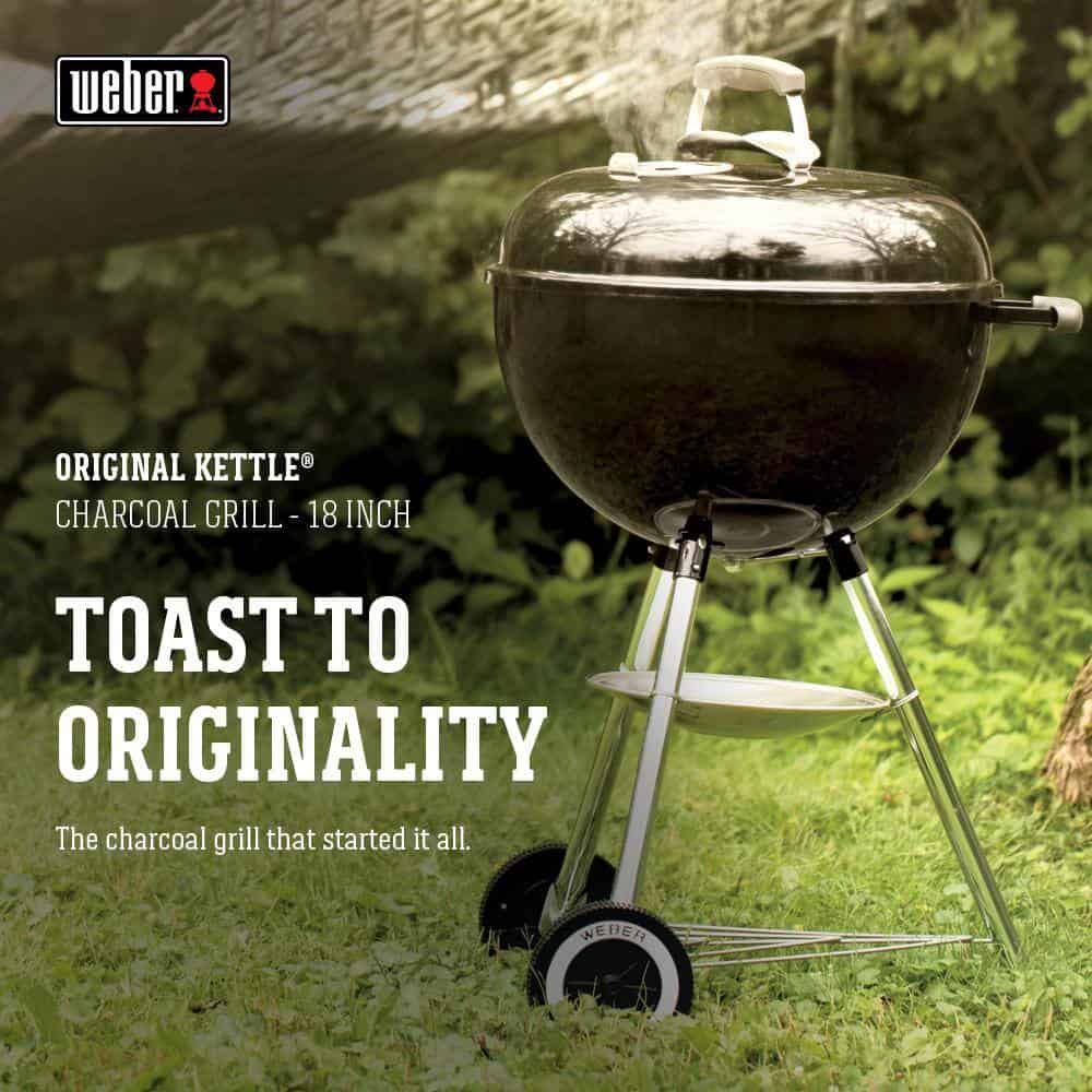 441001 18 in. Original Kettle Charcoal Grill in Black