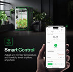 VIVOSUN AeroLush C08 Smart Air Conditioner  8000BTU  4-in-1 Function  with Temperature & Humidity Sensor Probe  Smart Remote Control  Designed for Growing Environments