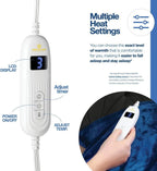 Heated Blanket with Hand Controller for 10 Heating Settings - Electric Blanket with auto Shut-Off ( Blue 50 x 60) - MedicalKingUsa