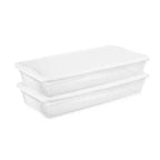 41 Quart Lightweight Under Bed Storage Box Container, 6 Pack