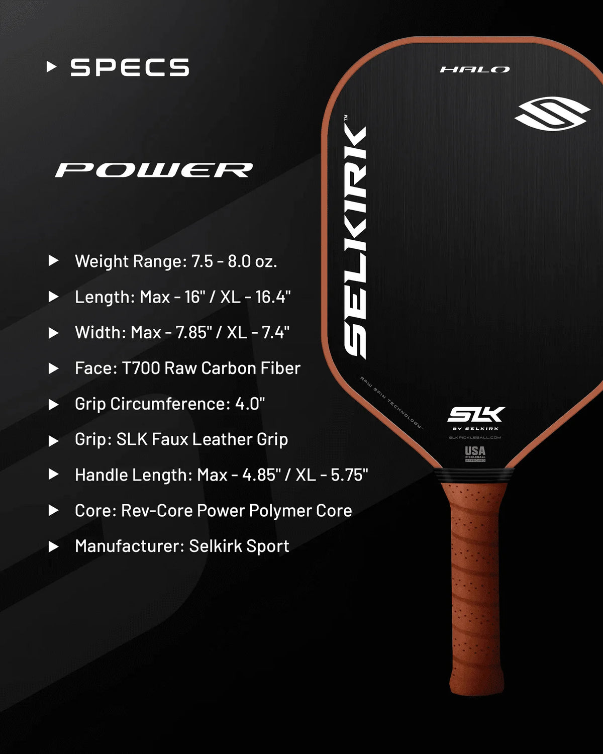 Selkirk SLK Halo Power XL Pickleball Paddle