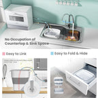 COMFEE' Portable Dishwasher Countertop with 5L Built-in Water Tank, No Hookup Needed, 6 Programs, 360° Dual Spray, 192�?High-Temp& Air-Dry Function, Mini Dishwasher for RVs, White