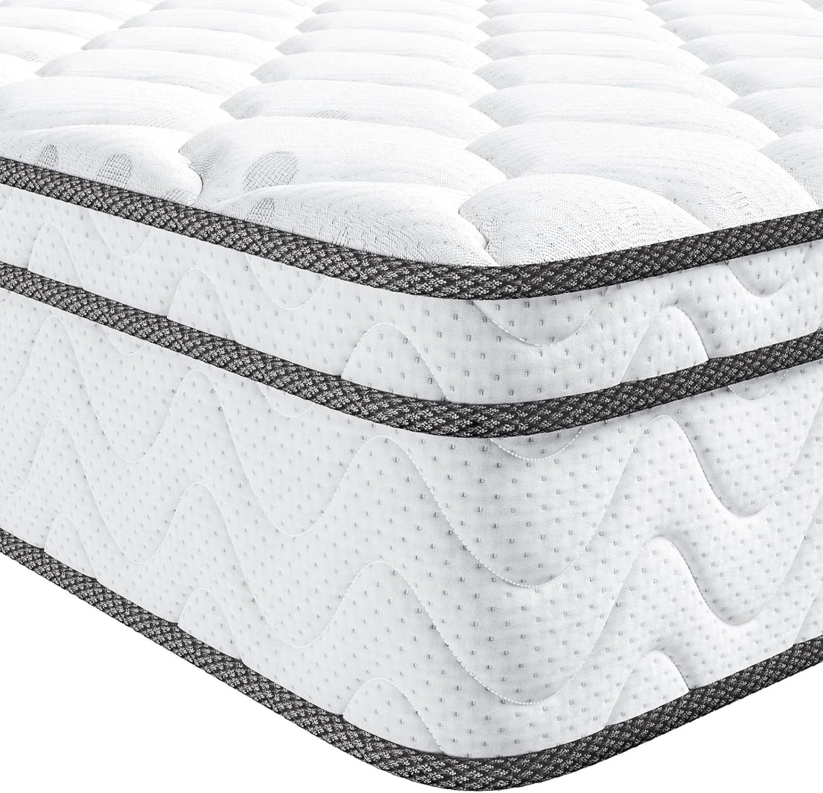 Vesgantti Twin XL Mattress 10 Inch, Fiberglass-Free | Cool Sleep Hybrid Mattress in a Box - Memory Foam & Pocket Springs, Ergonomic Design, Pressure Relief, Medium Firm Feel, 39"*80"*10"