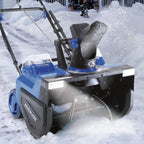 Snow Joe 48V Cordless Snow Blower Kit with 2X 8Ah Batteries  Dual-Port Charger & LED Headlights  1600W Brushless Motor  22" Clearing Path - Ice Removal for Driveways  Patios & Sidewalks  24V-X2-SB22