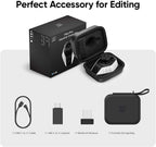 XPPen Pilot Pro Editing Console Wireless Video Controller, Programmable Bluetooth 5.3 Macro Keyboard with All-Way Joystick, 19 Buttons, Tri-Rotary, 24H Battery for DaVinci Resolve, Premiere Pro,Mac/PC