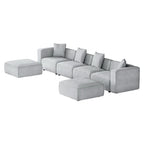 Artiss Modular Sofa Chaise Set 6-Seater Grey