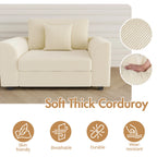 1 Seater Sofa Corduroy Armchair Couch(Pre-order)