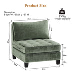 Modern Armless Sofa Chair