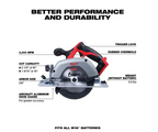 2630-20-48-11-1837 M18 18V Lithium-Ion Cordless 6-1/2 in. Circular Saw with Two 3.0 Ah Batteries