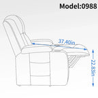 Lazy Boy Power Lift Recliner Chair, Modern Single Motor Massage Sofa Chair with Lumbar Heating, USB Charging Port, Cup Holders