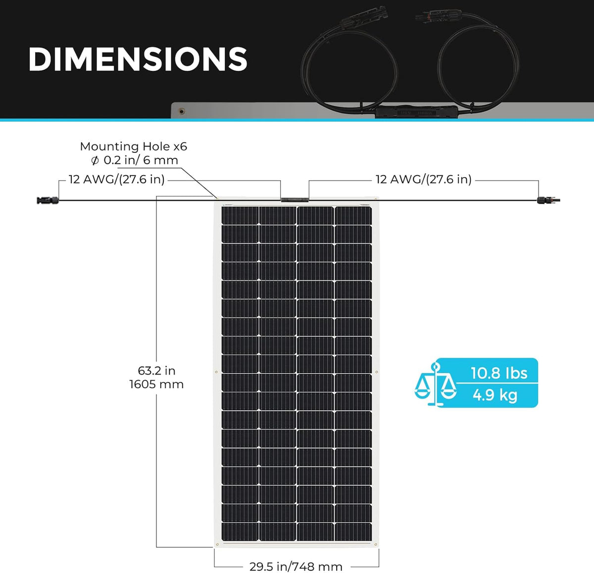 Renogy Solar Panels 200 Watt 12V  Flexible Solar Panel 200W 22% High-Efficiency  240�� Ultra Lightweight Solar Panels for Marine RV Cabin Van Car Boat Camping Curve Surfaces
